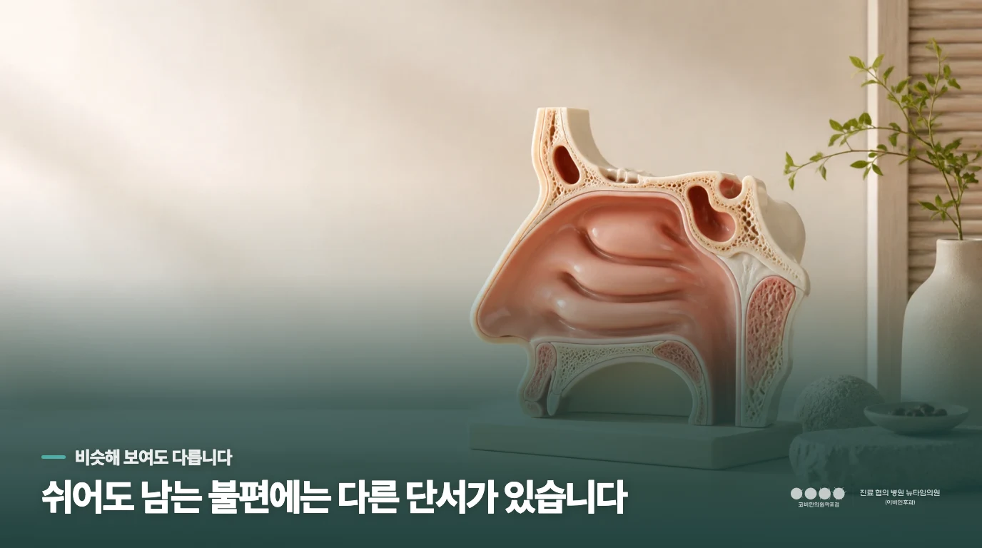단순한 감기와 냉증형 비염은 어떻게 구분해서 살펴야 하나요