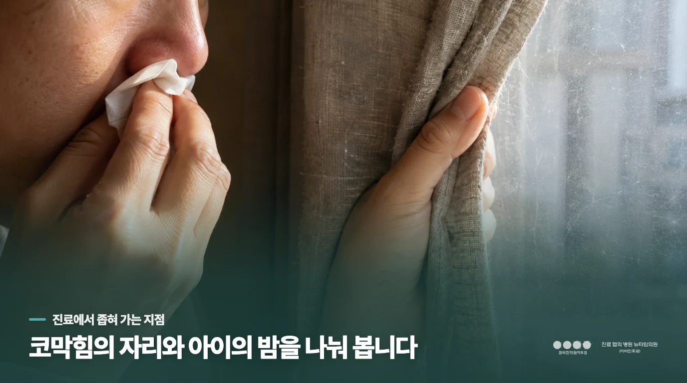 비염과 편도·아데노이드 문제는 묻는 순서가 다릅니다