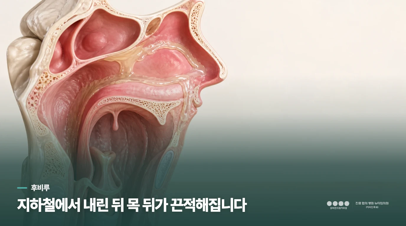 지하철에서 내린 뒤 목 뒤가 끈적해집니다