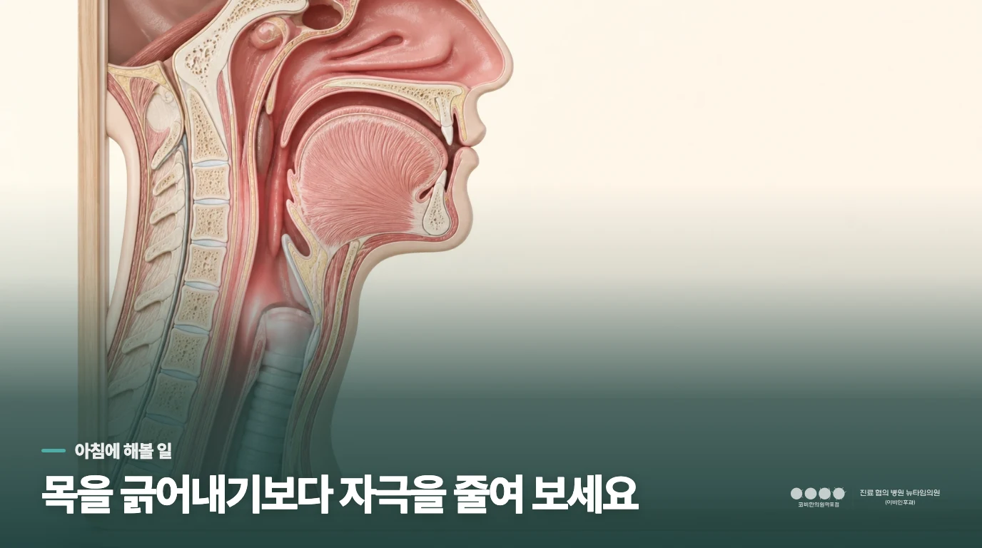 오늘은 목을 가다듬는 습관부터 줄여 보세요