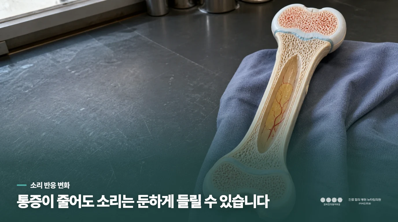 통증은 줄었는데 아이가 소리를 놓치는 이유