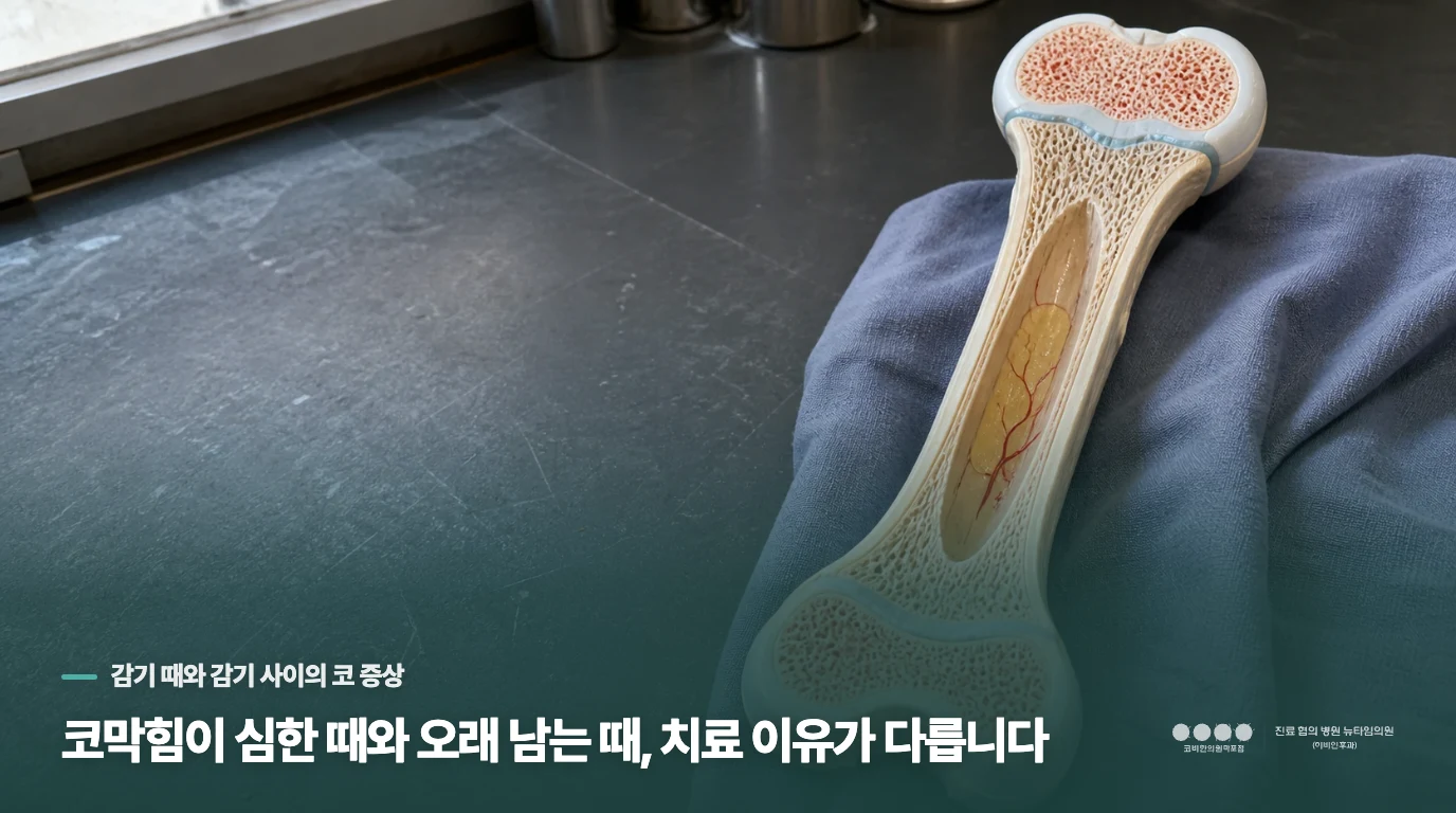 코막힘이 심한 때와 오래 남는 때, 치료 이유가 다릅니다