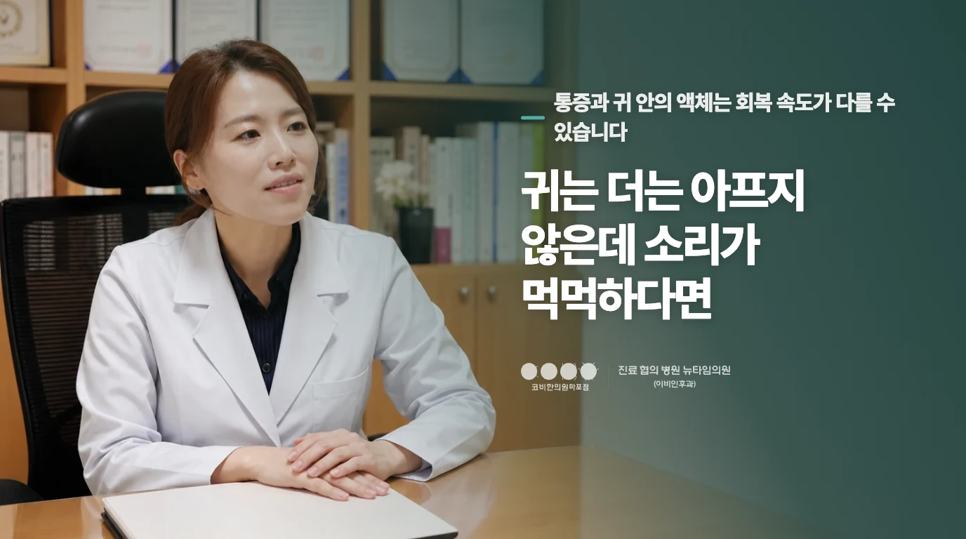 귀는 더는 아프지 않은데 소리가 먹먹하다면