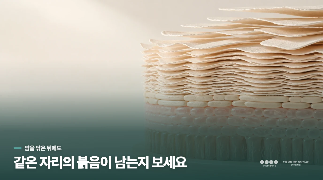 땀을 닦아도 붉음이 남는 이유는 무엇일까요?