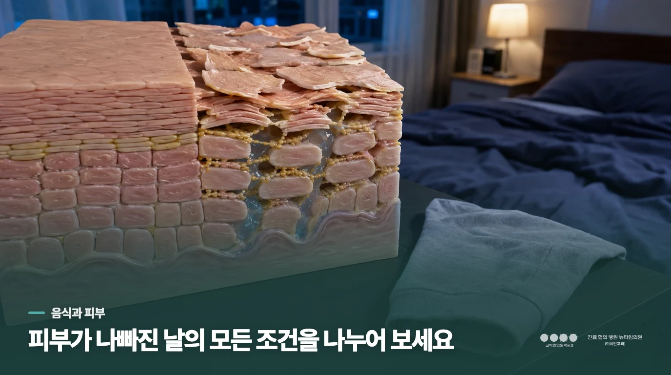피부가 심해진 날, 먹은 음식부터 떠오르는 이유