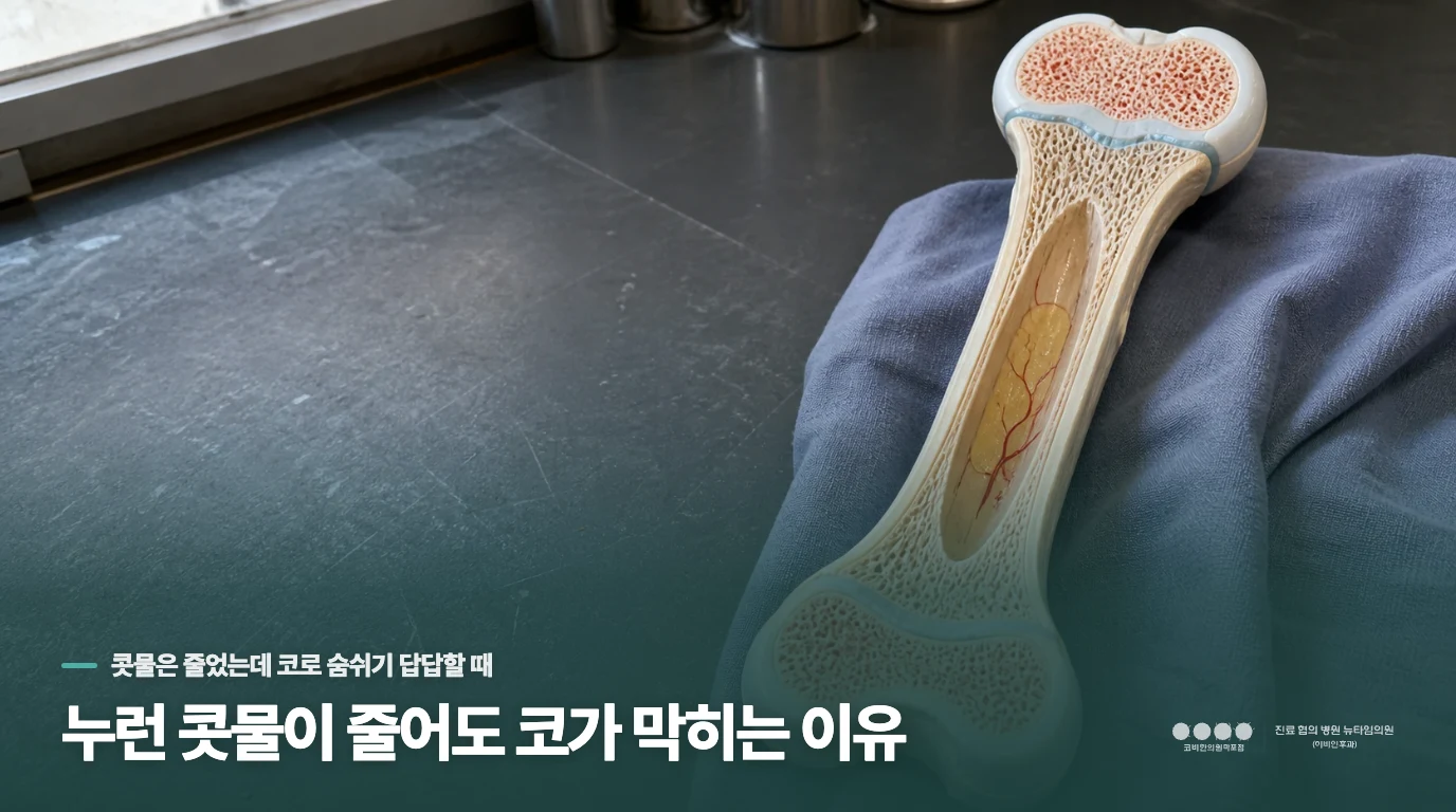 누런 콧물이 줄어도 코가 막히는 이유